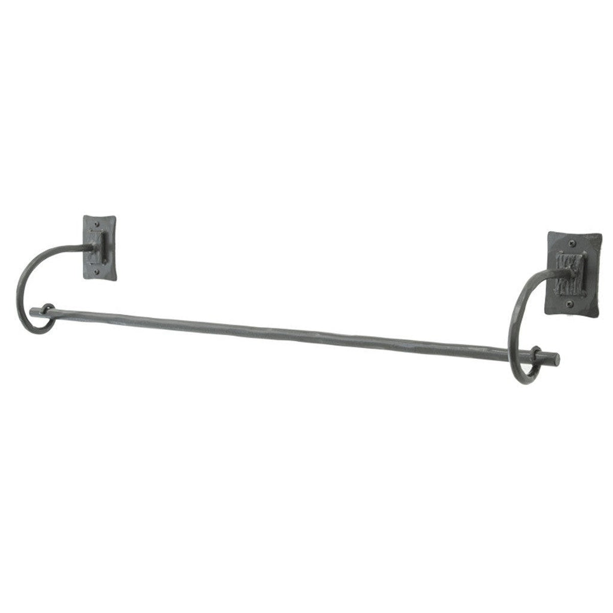 Stone County Ironworks Sedona 24" Hand Rubbed Ivory Iron Towel Bar With Gold Iron Accent