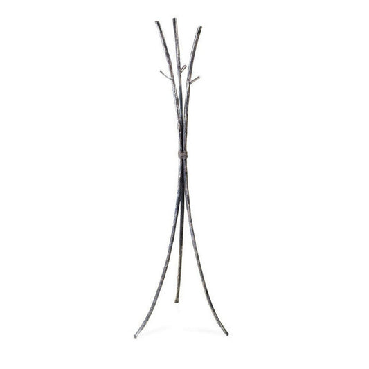 Stone County Ironworks Studio Series 18" Studio SPW Iron Standing Coat or Robe Rack With Gold Iron Accent