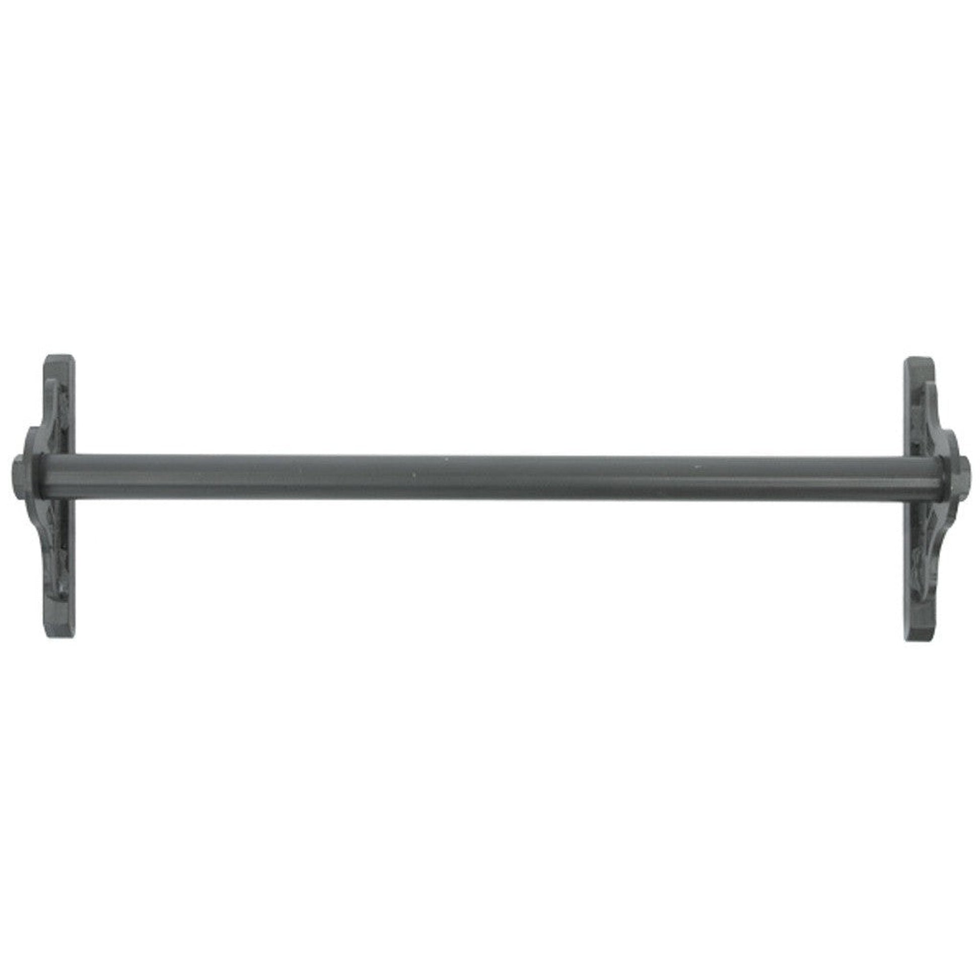 Stone County Ironworks Trestle 16" Hand Rubbed Brass Iron Towel Bar With Pewter Iron Accent