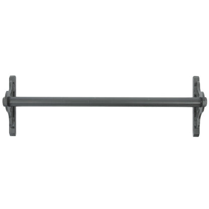 Stone County Ironworks Trestle 24" Chalk White Iron Towel Bar With Pewter Iron Accent