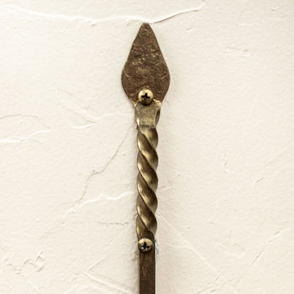 Stone County Ironworks Tulip Twist 8" Hand Rubbed Bronze Iron Tissue Holder With Copper Iron Accent