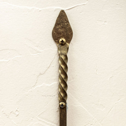 Stone County Ironworks Tulip Twist 8" Woodland Brown Iron Tissue Holder