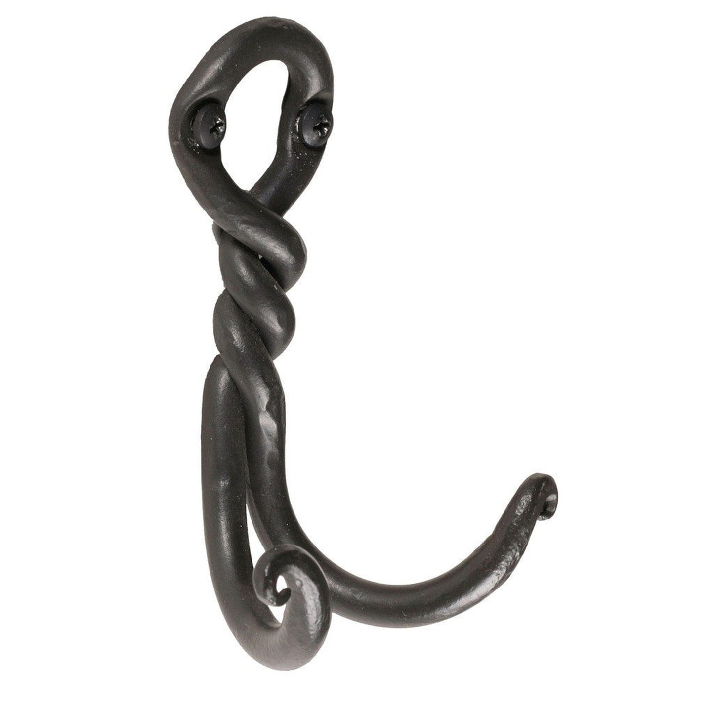 Stone County Ironworks Twist 5" Burnished Gold Iron Double Hook With Pewter Iron Accent