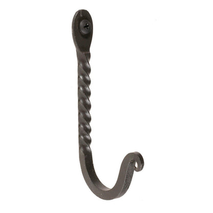 Stone County Ironworks Twist 5" Hand Rubbed Bronze Iron Single Hook With Copper Iron Accent