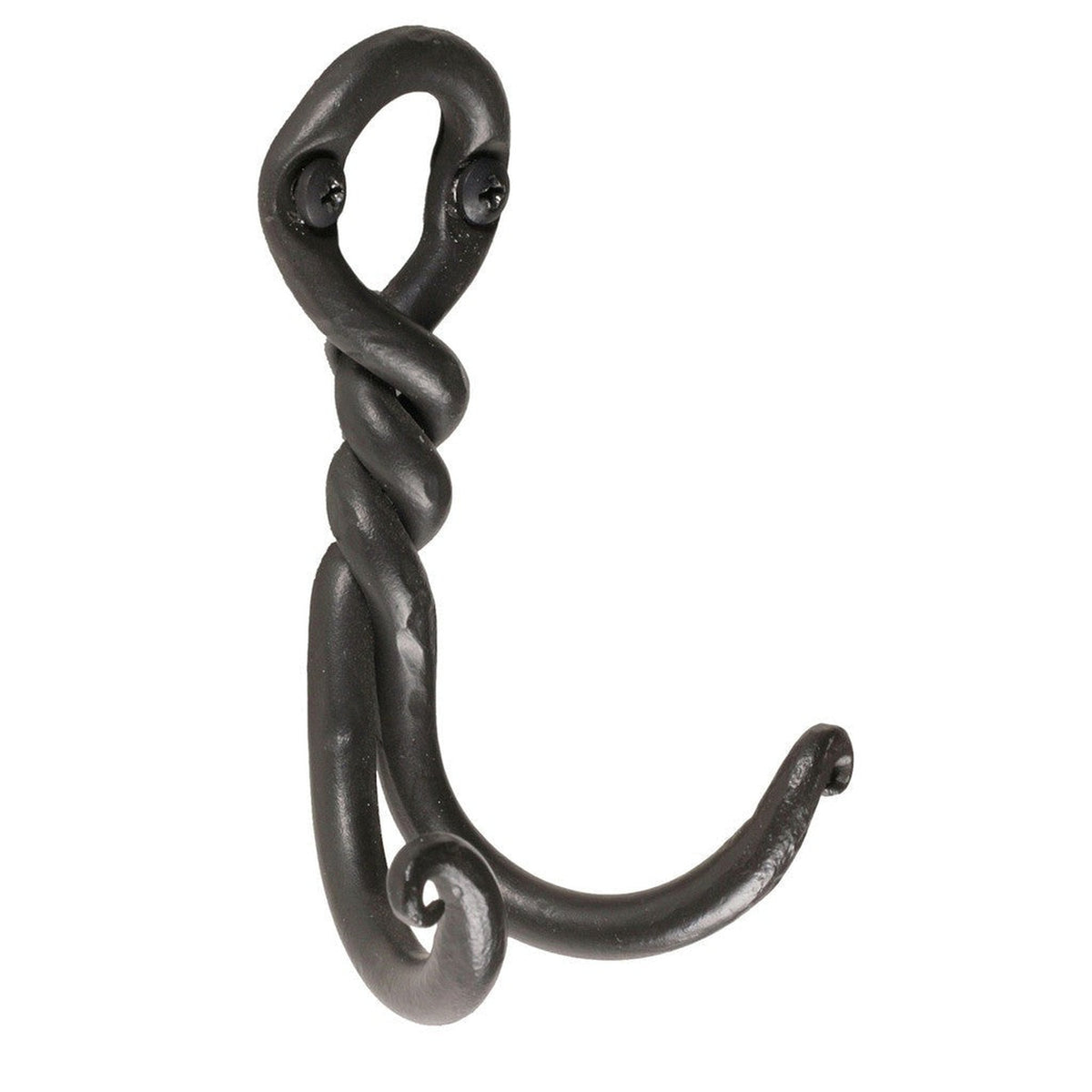 Stone County Ironworks Twist 5" Natural Black Iron Double Hook