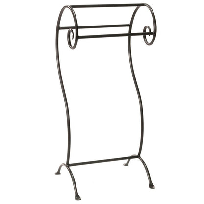 Stone County Ironworks Waterbury 18" Small Hand Rubbed Ivory Iron Towel Stand