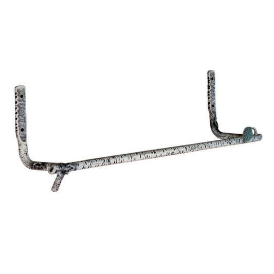 Stone County Ironworks Whisper Creek 24" Hand Rubbed Rust Iron Towel Bar With Gold Iron Accent