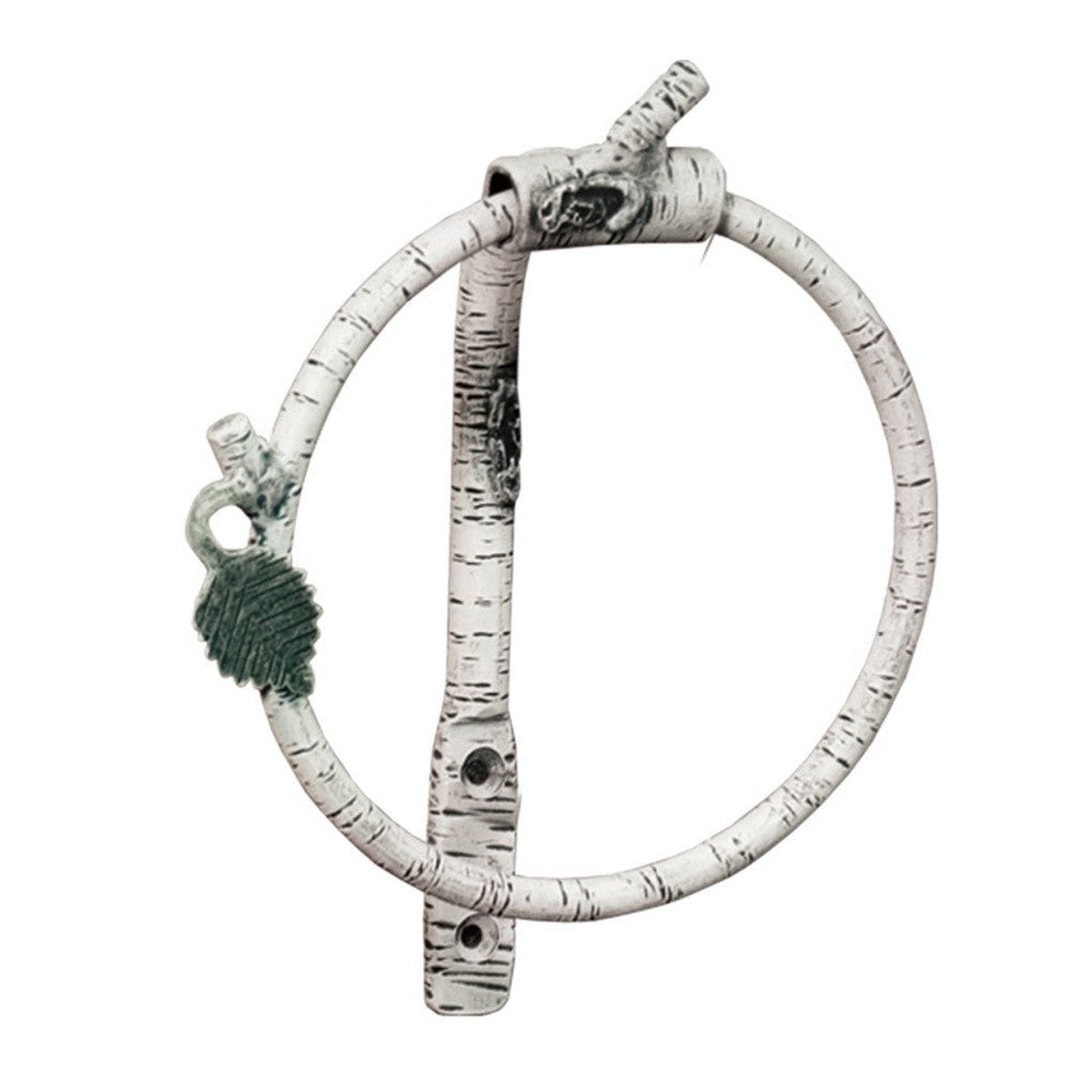 Stone County Ironworks Whisper Creek 7" Hand Rubbed Ivory Iron Towel Ring