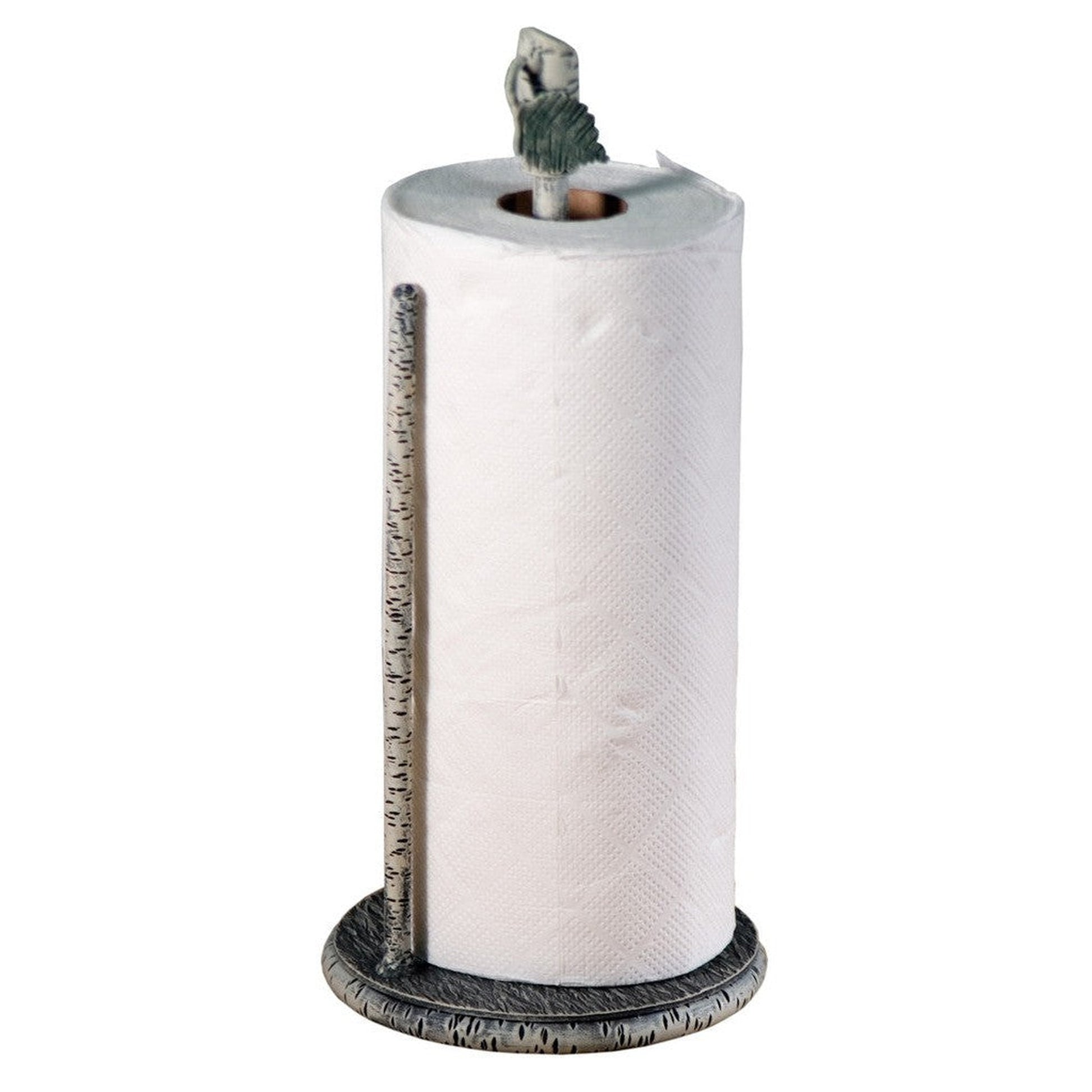 Stone County Ironworks Whisper Creek 7" Hand Rubbed Rust Iron Paper Towel Holder With Copper Iron Accent