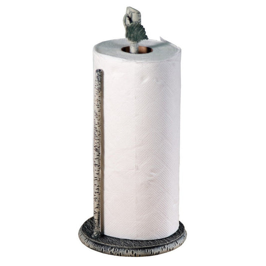 Stone County Ironworks Whisper Creek 7" Hand Rubbed Rust Iron Paper Towel Holder With Copper Iron Accent