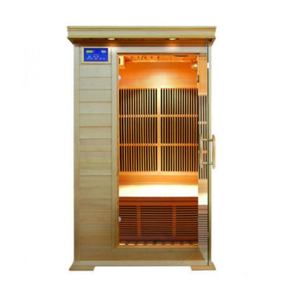SunRay Barrett 2-Person Hemlock Wood Indoor Infrared Sauna With 5 Advanced Carbon Nano Heaters