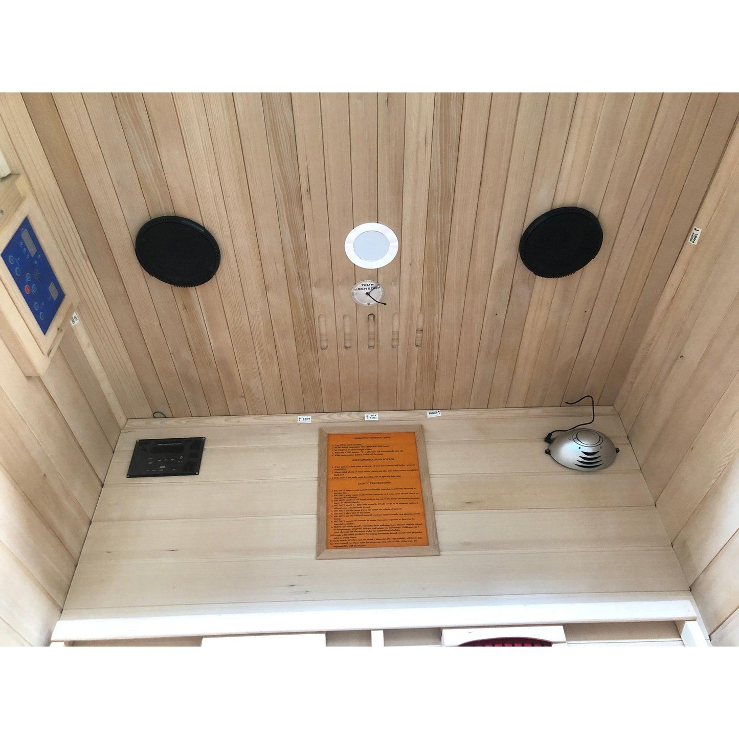 SunRay Burlington 2-Person Outdoor Infrared Sauna In Hemlock Wood With Ceramic Heaters