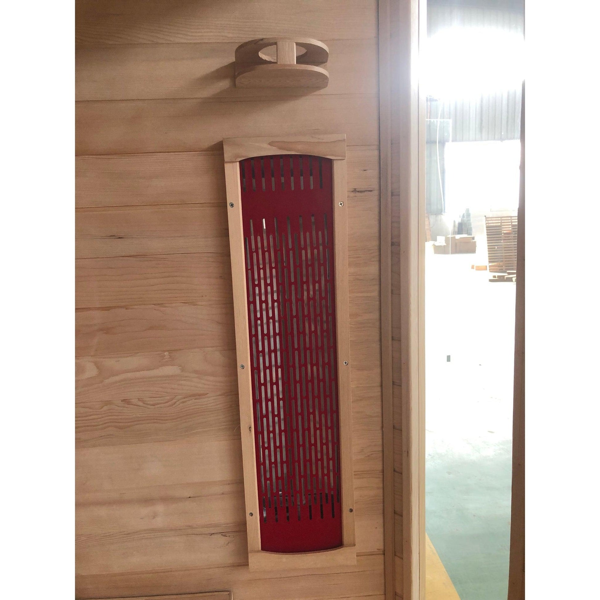SunRay Burlington 2-Person Outdoor Infrared Sauna In Hemlock Wood With Ceramic Heaters