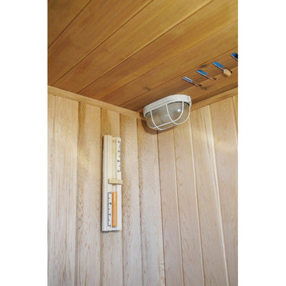 SunRay Charleston 4-Person Hemlock Wood Indoor Traditional Sauna With Harvia Heater