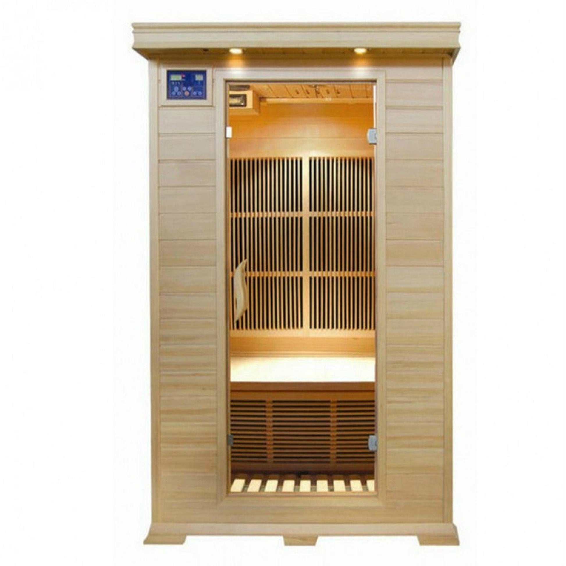 SunRay Evansport 2-Person Indoor Infrared Sauna In Hemlock Wood With Carbon Nano Heaters