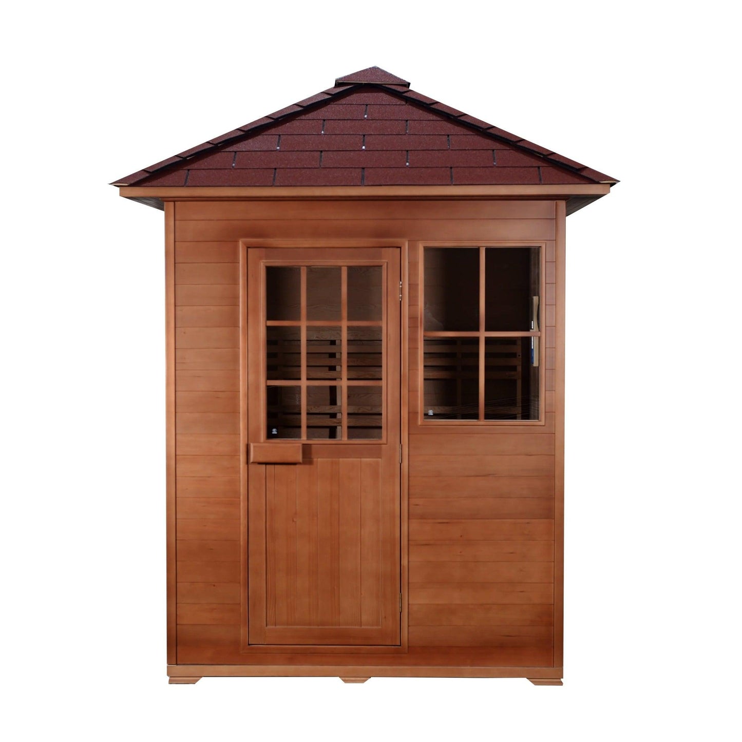 SunRay Freeport 3-Person Outdoor Traditional Sauna In Hemlock Wood With Electric Heater