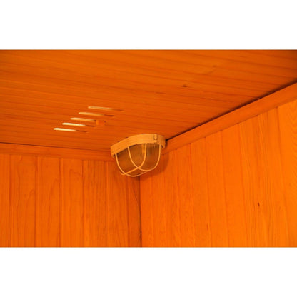 SunRay Southport 3-Person Indoor Traditional Sauna In Hemlock Wood With 3.5 kW Davey heater