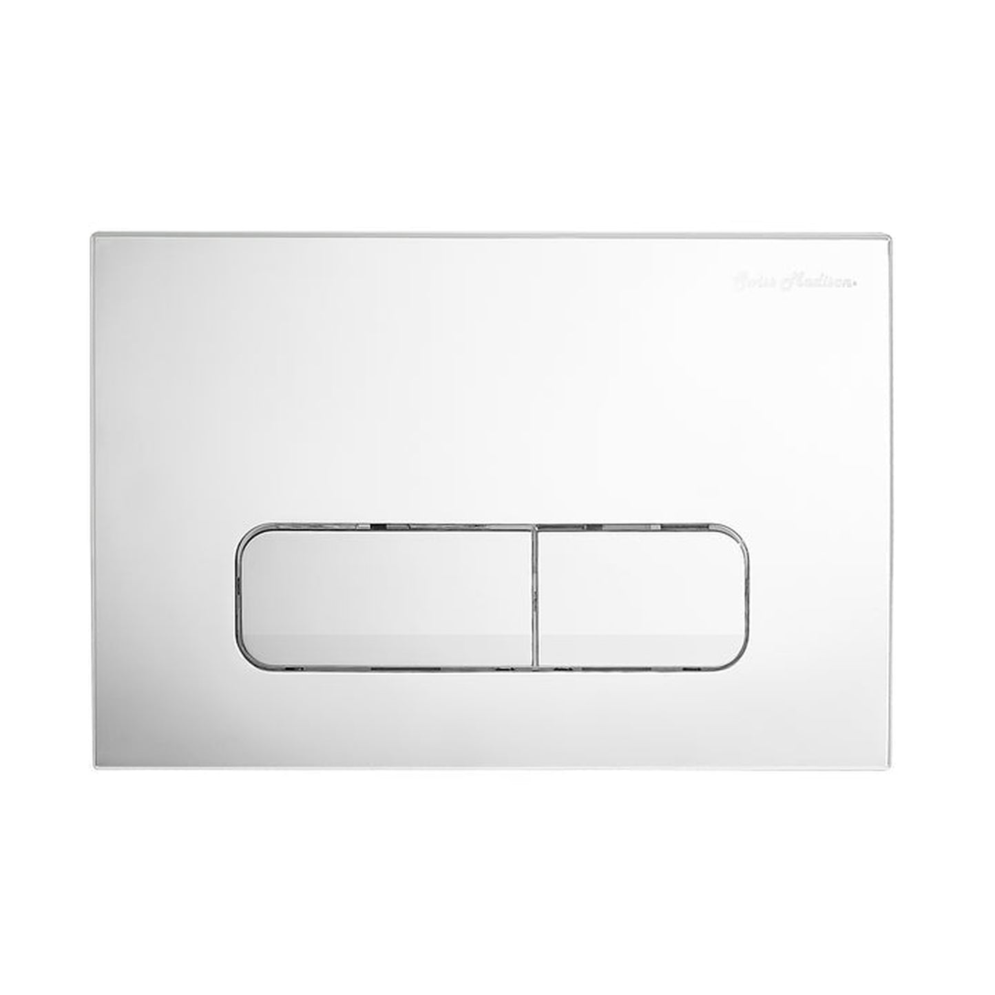 Swiss Madison 10" Polished Chrome Wall-Mounted Actuator Flush Push Button Plate With Dual Flush System and Rectangle Buttons