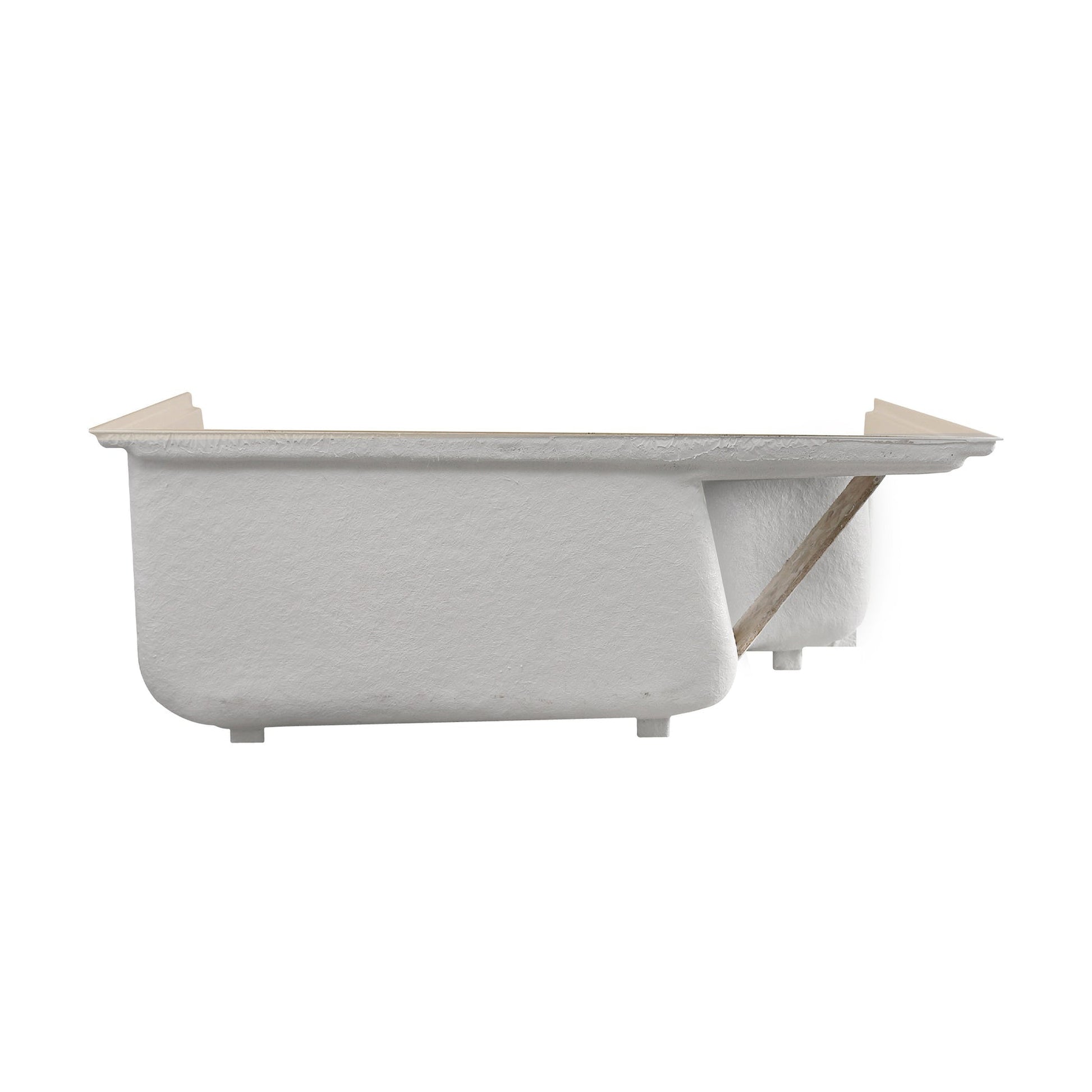 Swiss Madison Aquatique 60" x 32" Three-Wall Alcove Biscuit Right-Hand Drain Seated Shower Base With Built-In Integral Flange and Integrated Seat