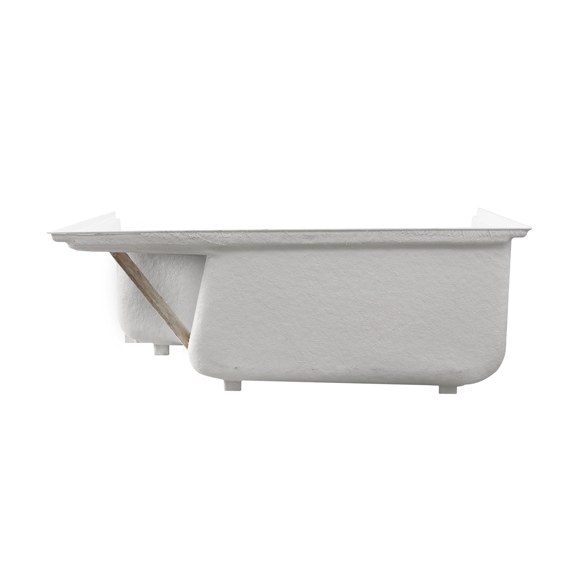 Swiss Madison Aquatique 60" x 32" Three-Wall Alcove White Left-Hand Drain Seated Shower Base With Built-In Integral Flange and Integrated Seat