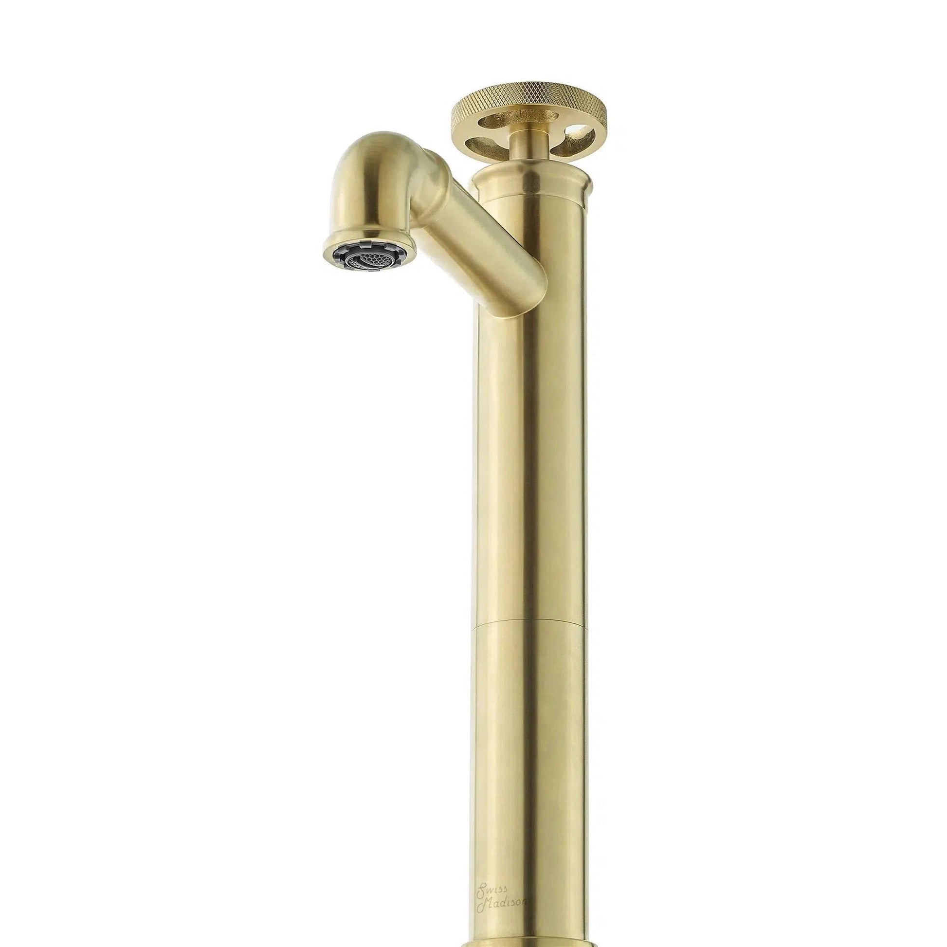 Swiss Madison Avallon 12" Single-Handle Brushed Gold Bathroom Faucet With 1.2 GPM Flow Rate