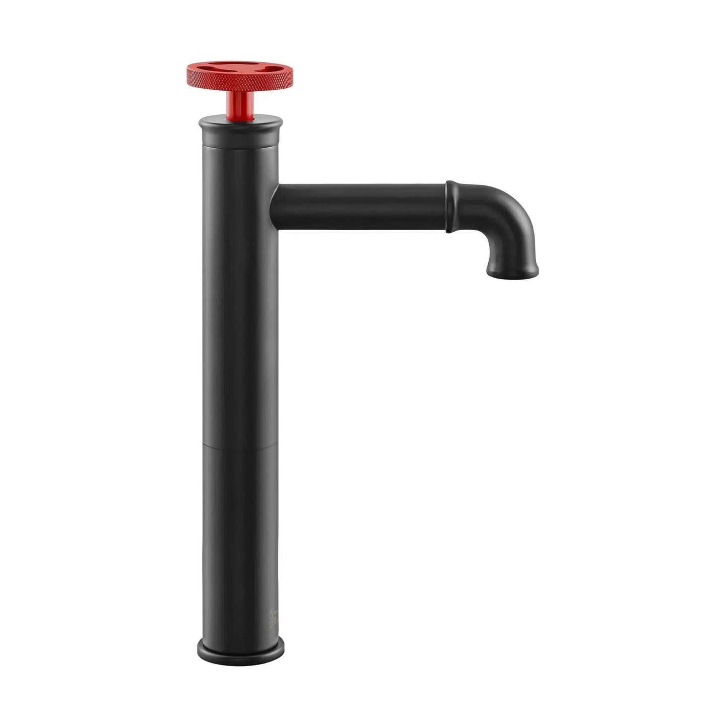Swiss Madison Avallon 12" Single Red Handle Matte Black Bathroom Faucet With 1.2 GPM Flow Rate
