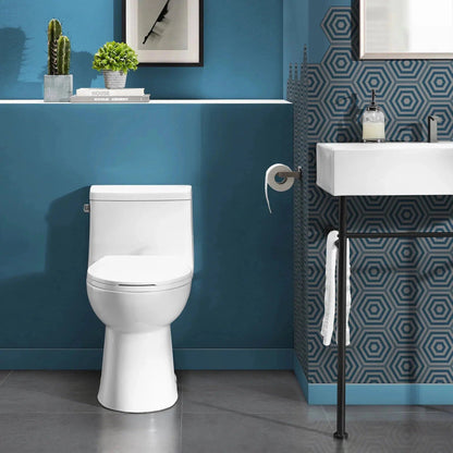 Swiss Madison Avallon 16" x 28" One-Piece White Elongated Floor-Mounted Toilet With 1.28 GPF