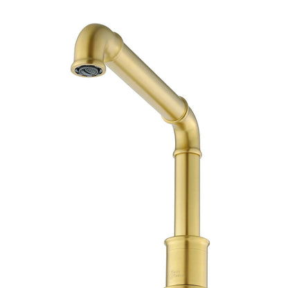 Swiss Madison Avallon 8" Widespread Brushed Gold With Grip Handle and 1.2 GPM Flow Rate