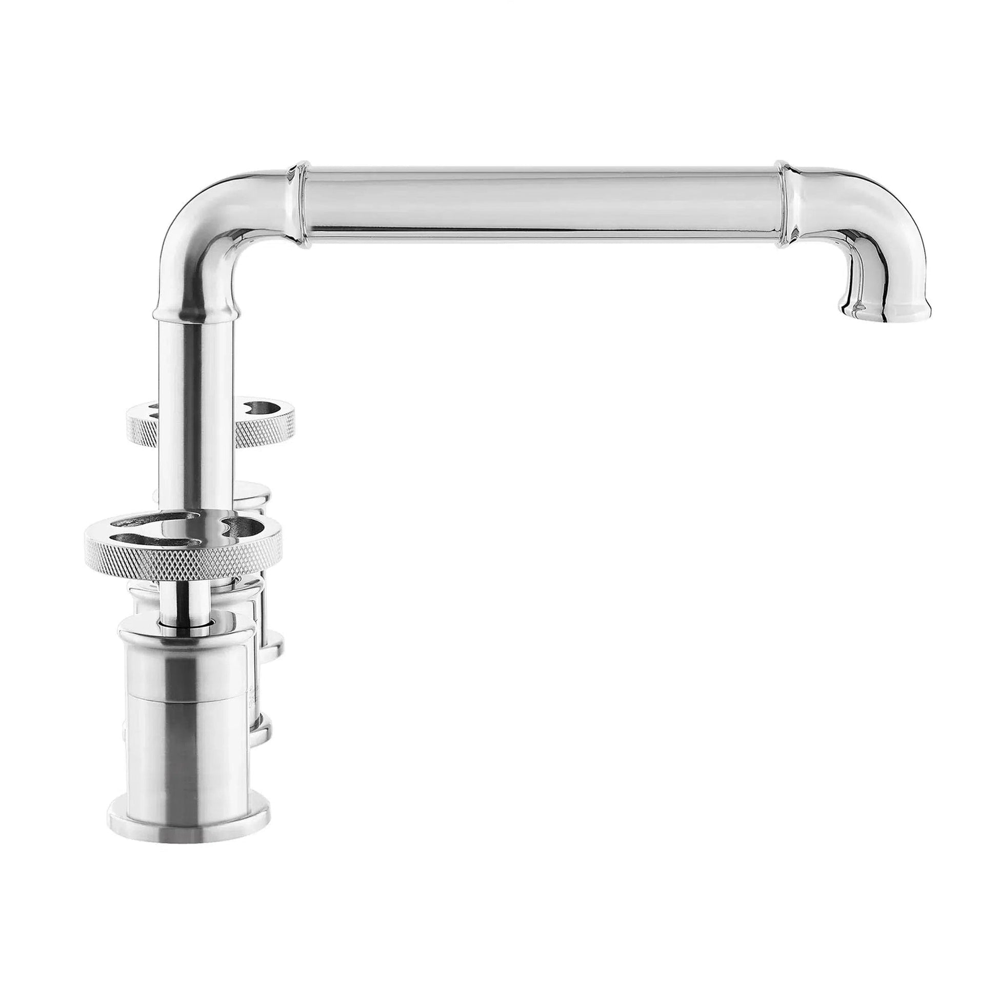 Swiss Madison Avallon 8" Widespread Chrome Bathroom Faucet With Wheel Handle and 1.2 GPM Flow Rate