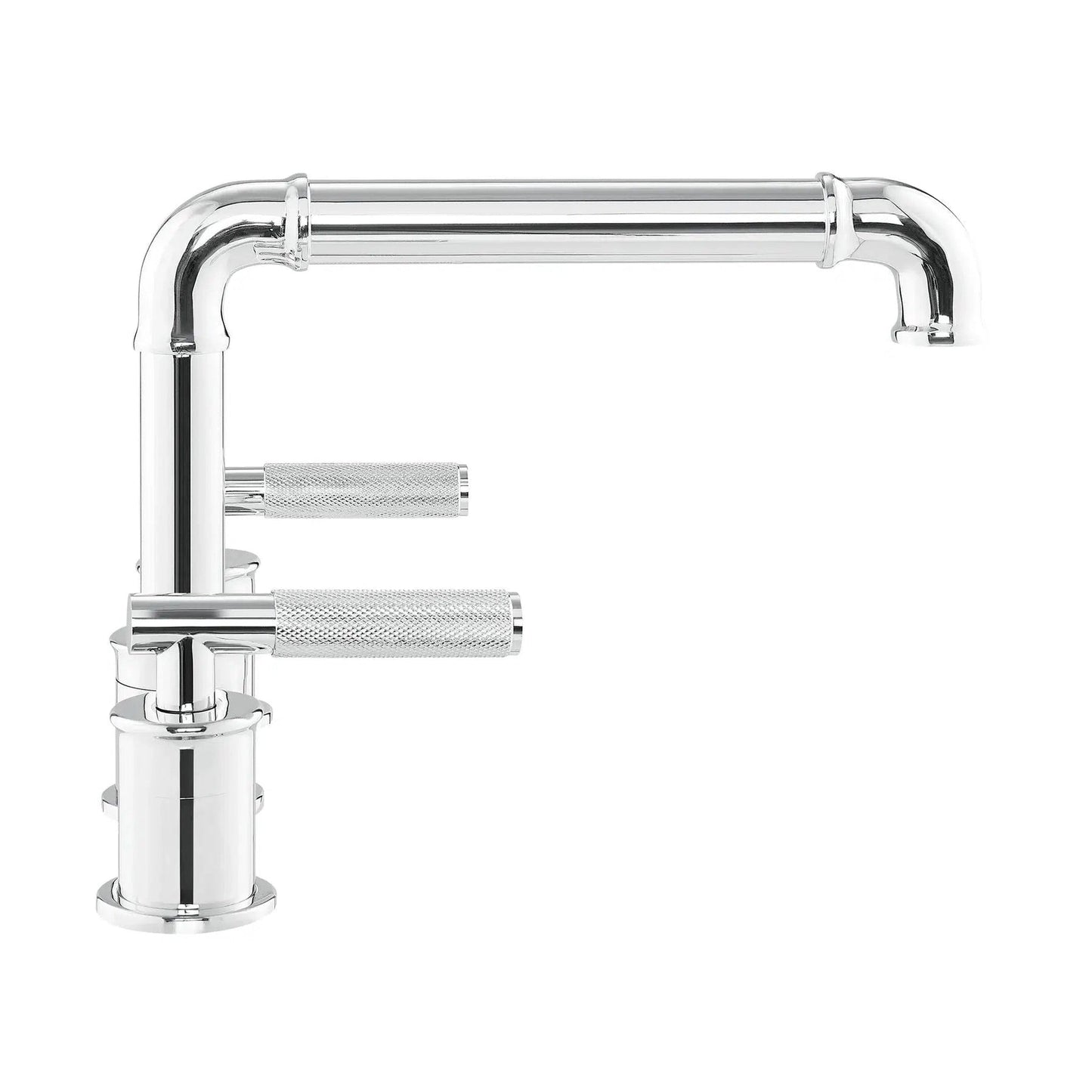 Swiss Madison Avallon 8" Widespread Chrome With Grip Handle and 1.2 GPM Flow Rate