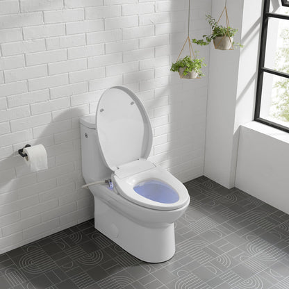 Swiss Madison Avancer 15" x 29" One-Piece White Elongated Floor-Mounted Toilet With 0.95/1.6 GPF Touchless Dual Flush and Cascade Smart Seat Bidet