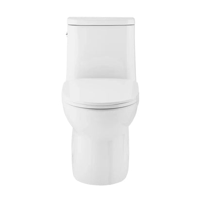 Swiss Madison Avancer 15" x 31" One-Piece White Elongated Floor-Mounted Toilet With Built-In 0.95/1.26 GPH Touchless Dual-Flush