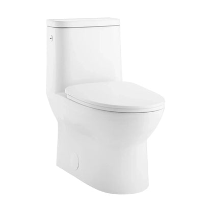 Swiss Madison Avancer 15" x 31" One-Piece White Elongated Floor-Mounted Toilet With Built-In 0.95/1.26 GPH Touchless Dual-Flush