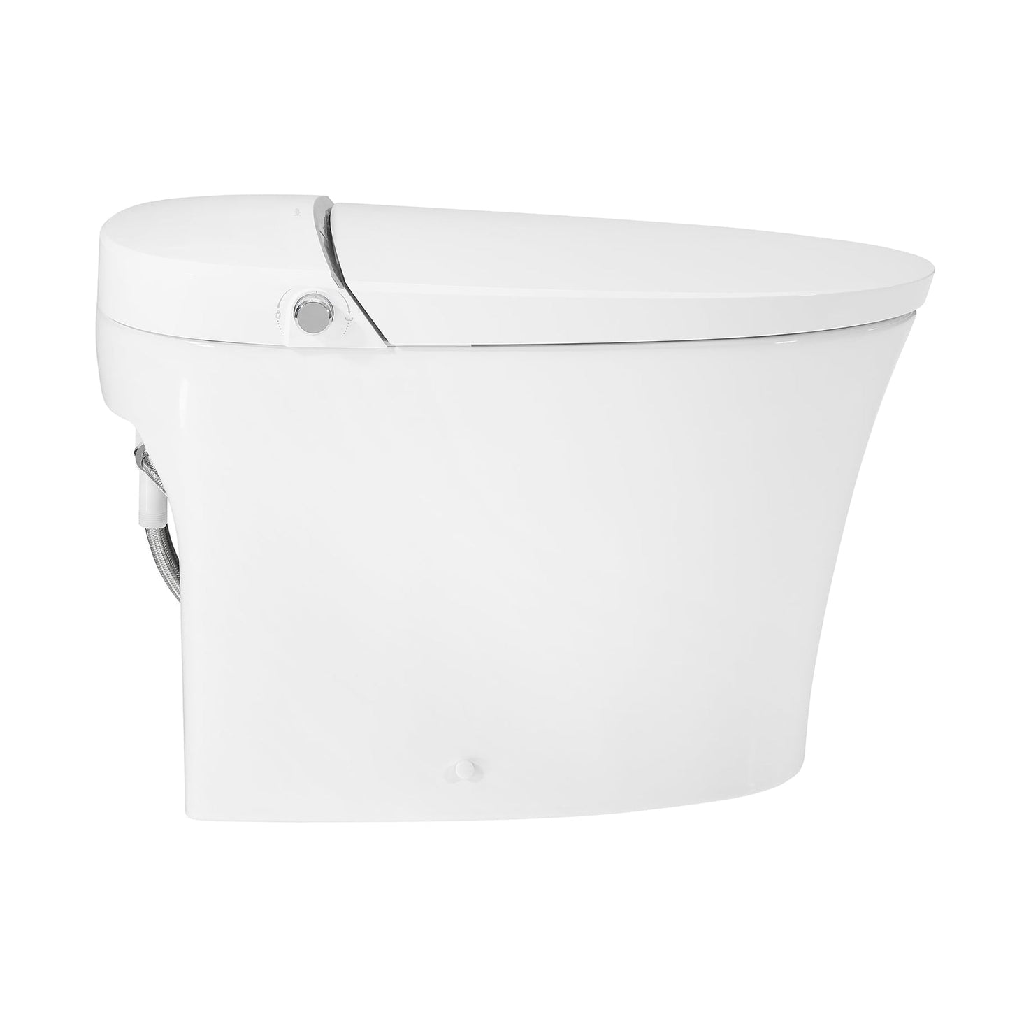 Swiss Madison Avancer 17" x 19" One-Piece White Tankless Elongated Floor-Mounted Toilet With 1.1/1.6 GPF Touchless Dual Flush, Smart Bidet Seat and Remote Control