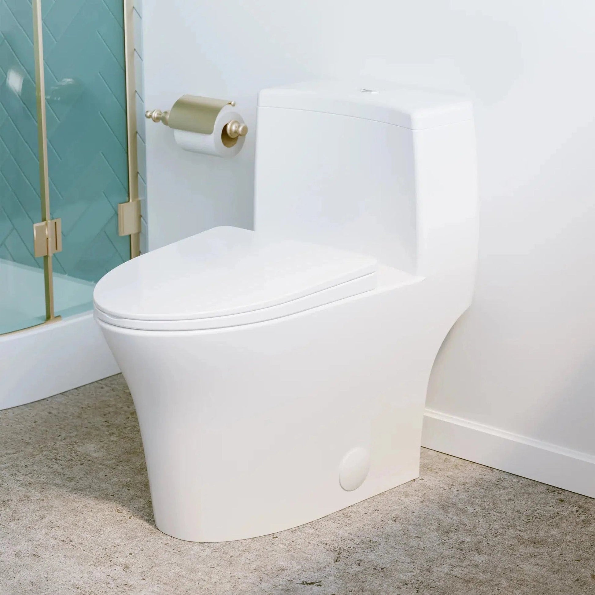Swiss Madison Bastille 16" x 27" One-Piece White Elongated Floor-Mounted Toilet With 1.1/1.6 GPF