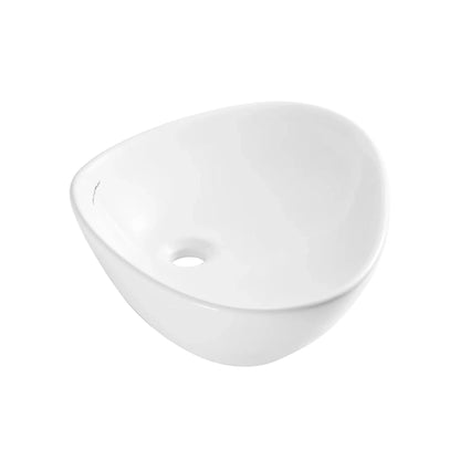 Swiss Madison Bastille 23" x 15" White Irregular Ceramic Vessel Bathroom Sink