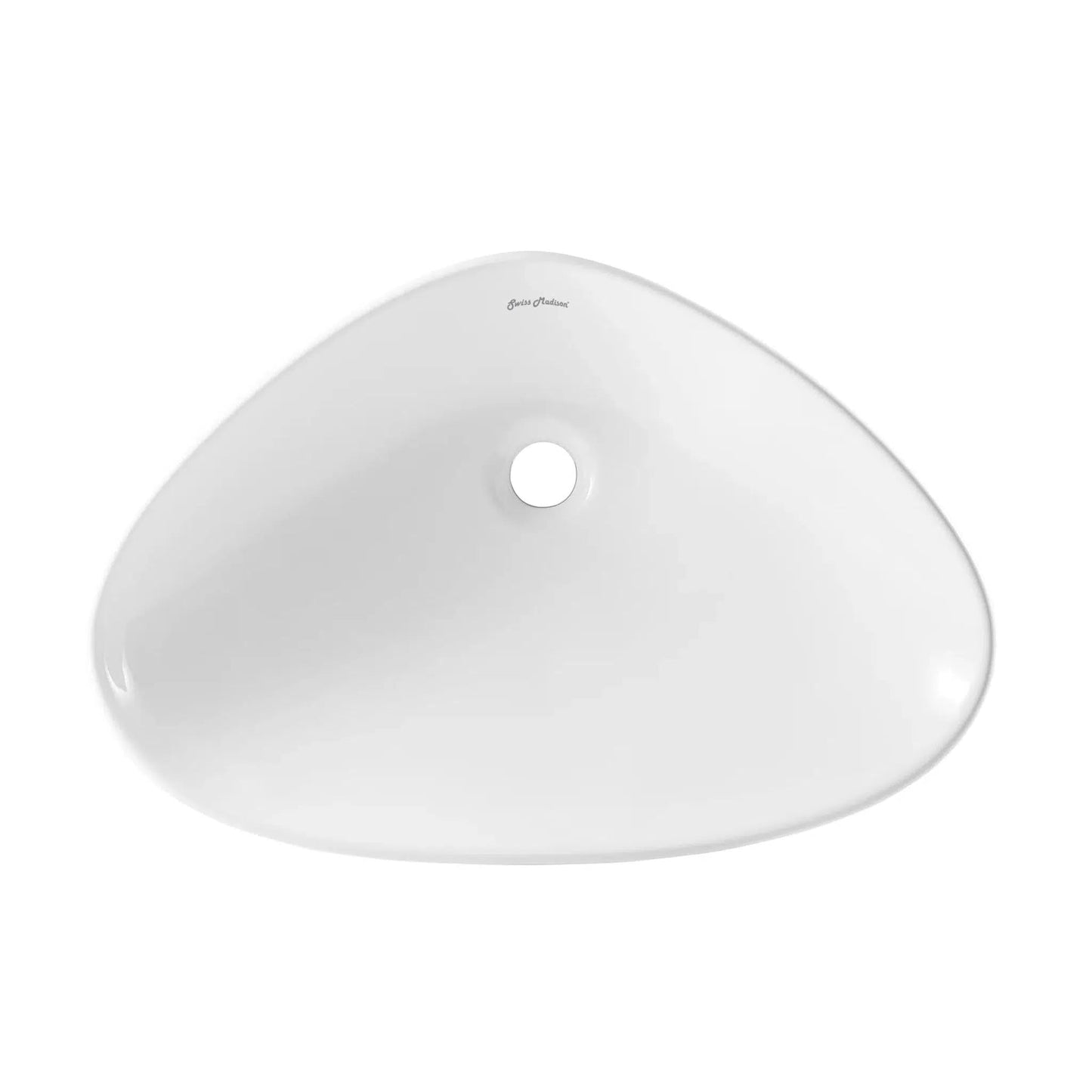 Swiss Madison Bastille 23" x 15" White Irregular Ceramic Vessel Bathroom Sink