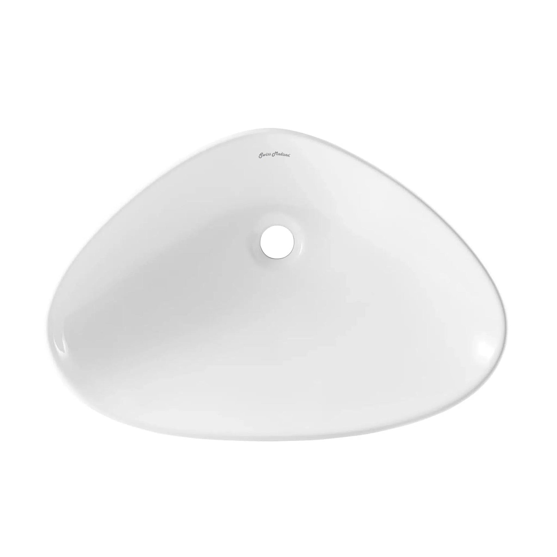 Swiss Madison Bastille 23" x 15" White Irregular Ceramic Vessel Bathroom Sink