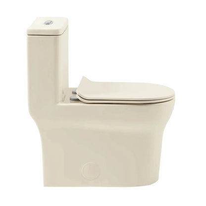 Swiss Madison Burdon 15" x 30" One-Piece Bisque Elongated Floor-Mounted Toilet With 1.1/1.6 GPF