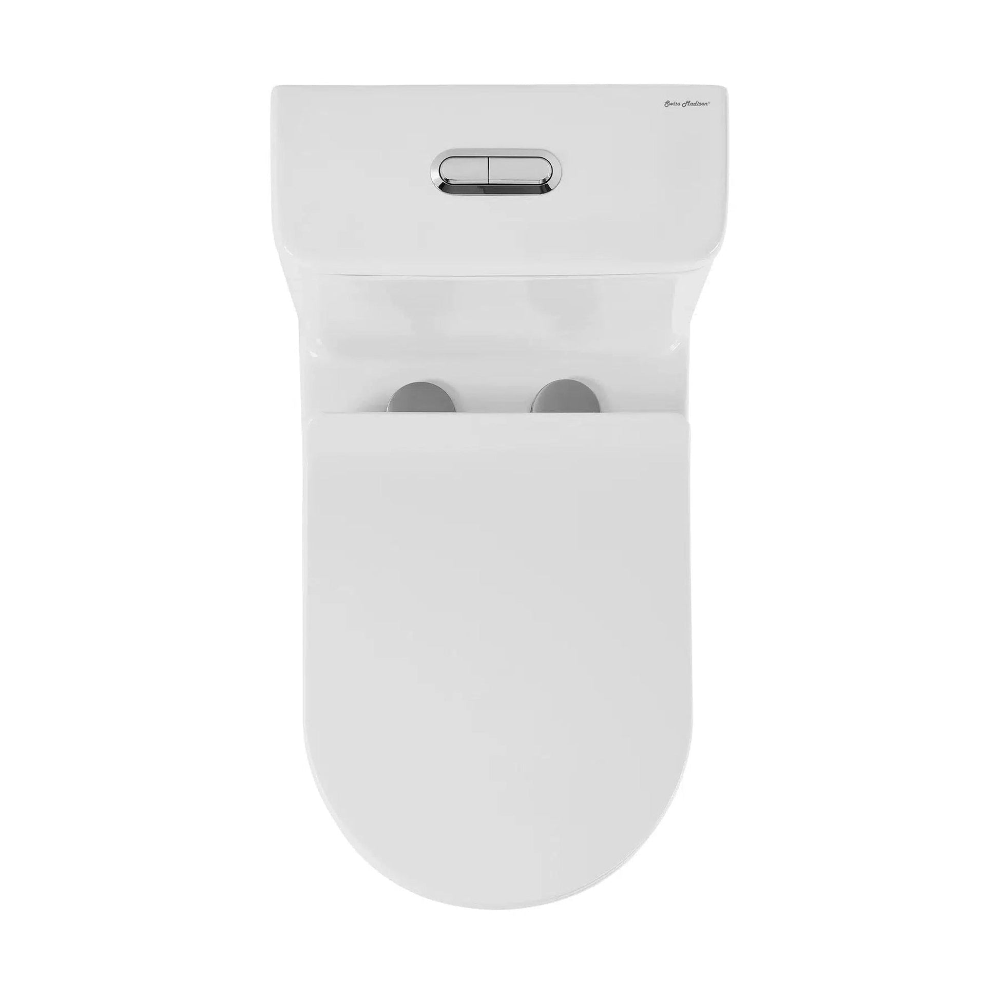 Swiss Madison Burdon 15" x 30" One-Piece Glossy White Elongated Floor-Mounted Toilet With 1.1/1.6 GPF