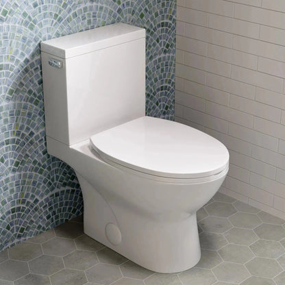 Swiss Madison Caché 16" x 30" Two-Piece White Elongated Floor-Mounted Toilet With 1.27 GPF