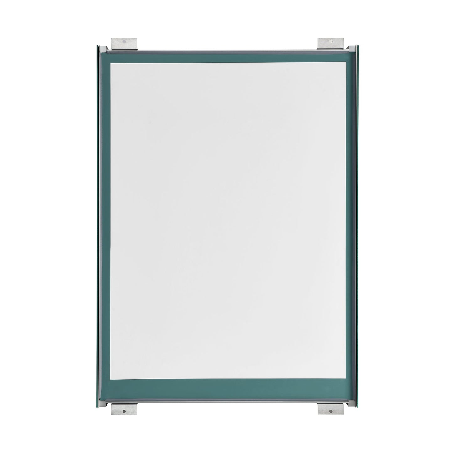 Swiss Madison Cache 20" x 28" Wall-Mounted Mirrored Aluminum Medicine Cabinet With Shelves and Reversible Door