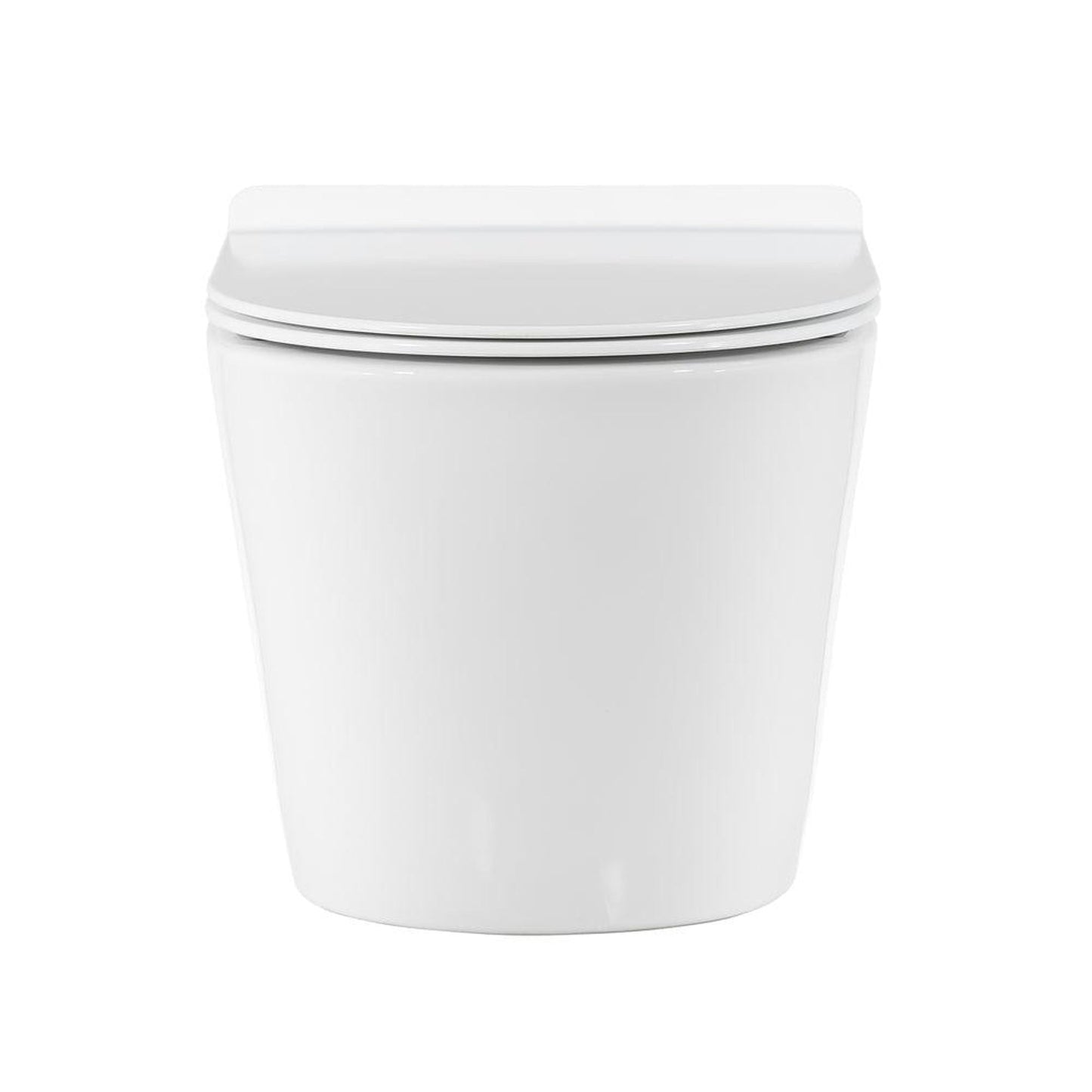 Swiss Madison Calice 14" x 13" Round White Wall-Hung Toilet Bowl
