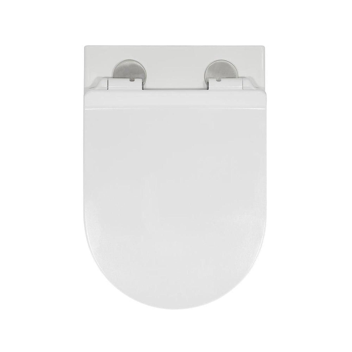 Swiss Madison Calice 14" x 13" Round White Wall-Hung Toilet Bowl