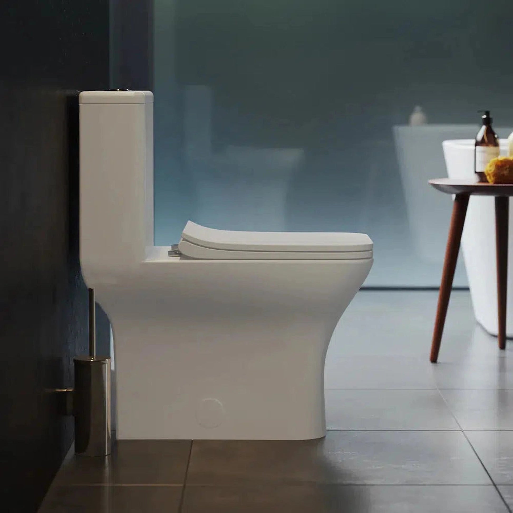 Swiss Madison Carré 15" x 30" One-Piece Glossy White Elongated Square Floor-Mounted Toilet With 1.1/1.6 GPF