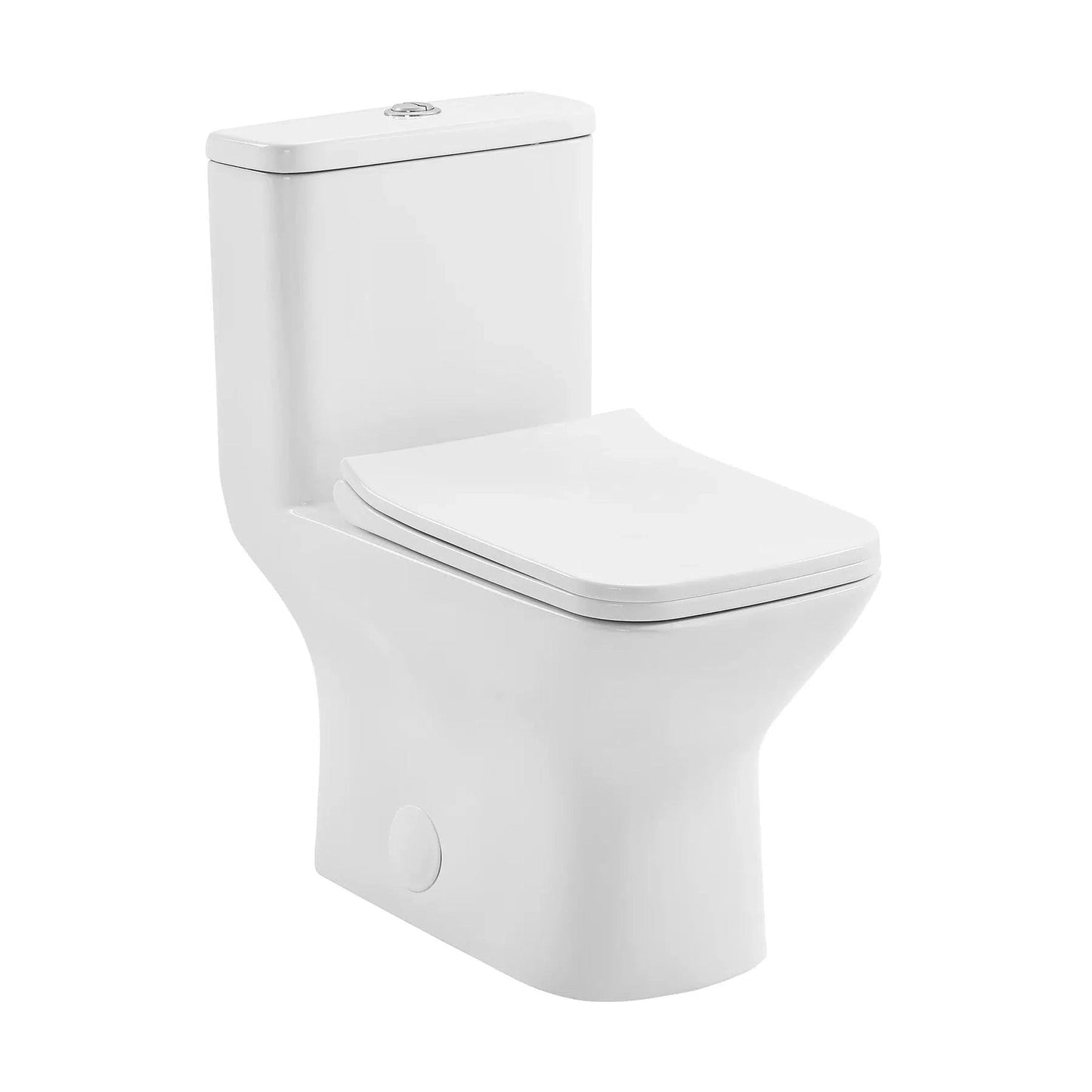 Swiss Madison Carre 15" x 30" One-Piece Glossy White Elongated Square Floor-Mounted Toilet With 1.1/1.6 GPF