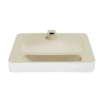 Swiss Madison Carré 23" x 19" White Rectangle Ceramic Bathroom Vessel Sink