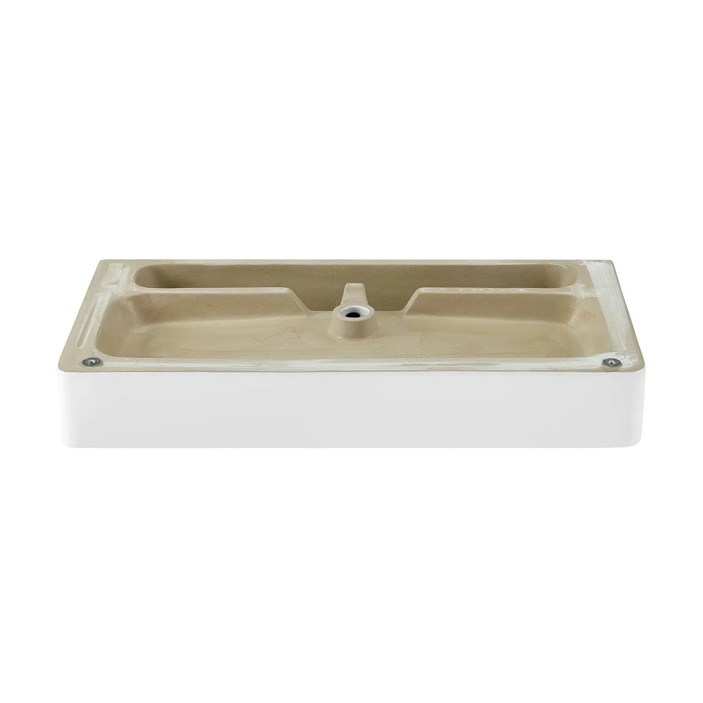 Swiss Madison Carre 35" x 35" Wall-Mounted Console Sink With White Basin and Black Legs
