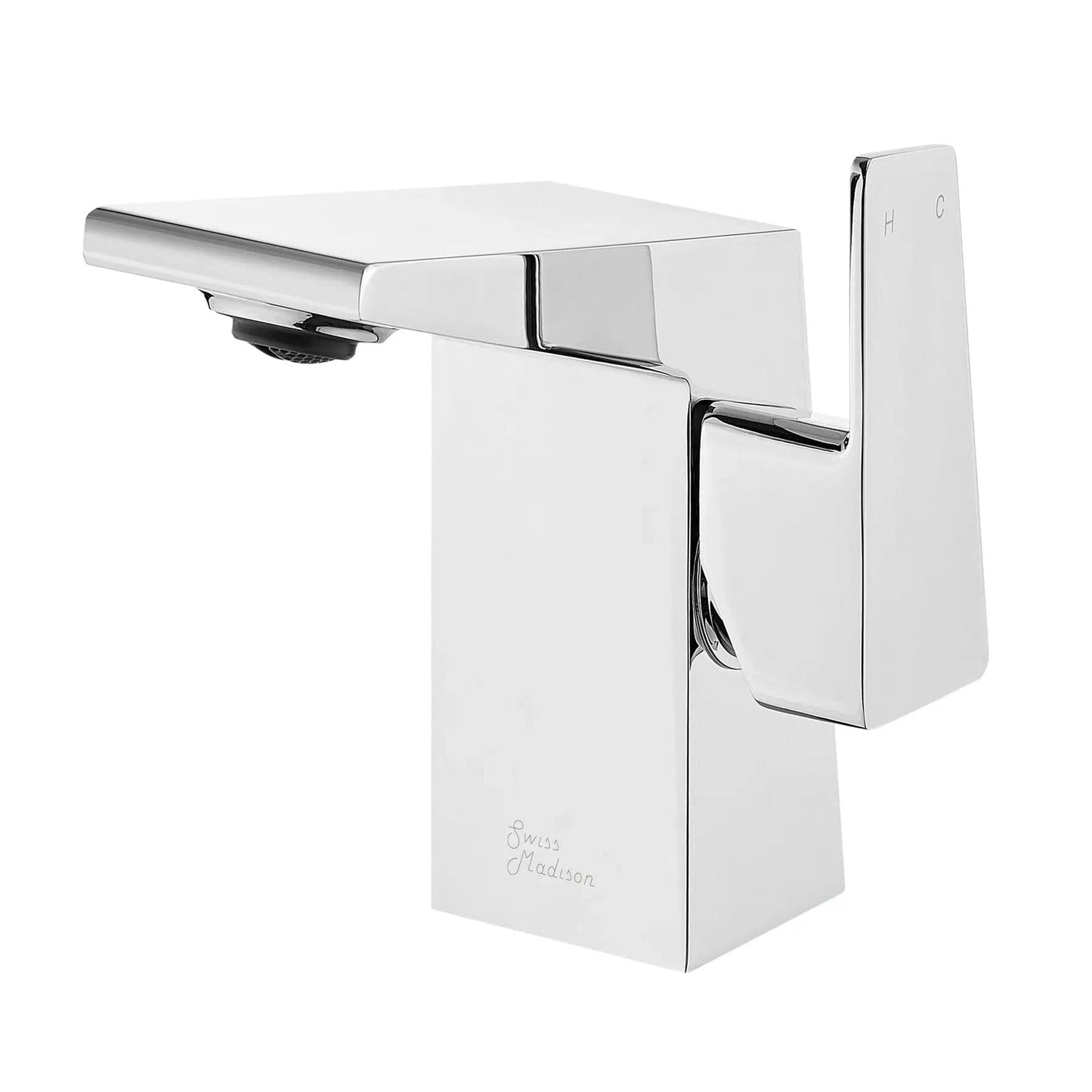 Swiss Madison Carré 6" Chrome Single Hole Bathroom Faucet With Flow Rate of 1.2 GPM