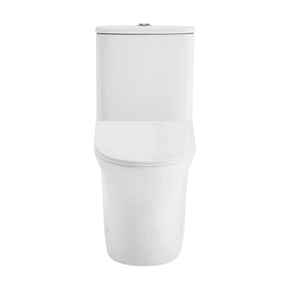 Swiss Madison Cascade 14" x 30" One-Piece White Elongated Floor-Mounted Toilet With 0.8/1.28 GPF